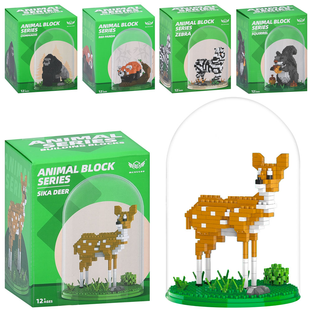 Конструктор MG1362B/C/D-MG1361A/Dтварина, колба, 5 видів, в кор-ці, 13-17-13см