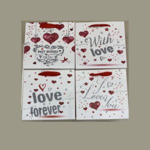Пакет подарунковий паперовий SS "With Love" 14.5*15*6см., R91305-SS