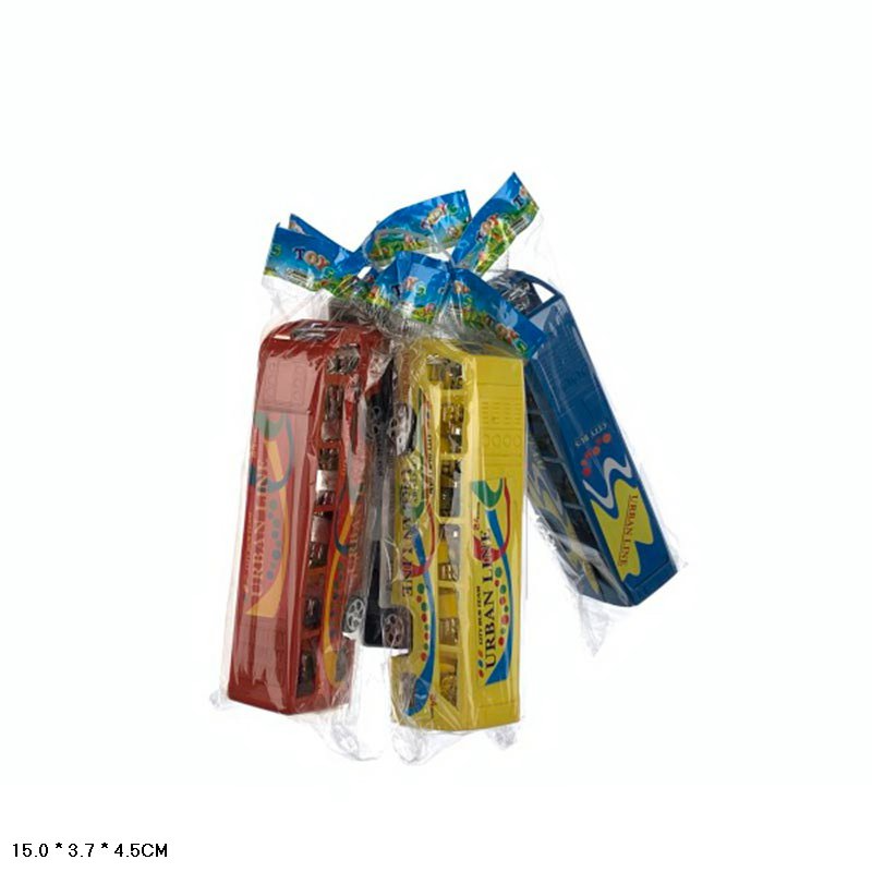 Автобус арт. 777 (840шт/2)   4кольора, пакет 15*3,7*4,5см