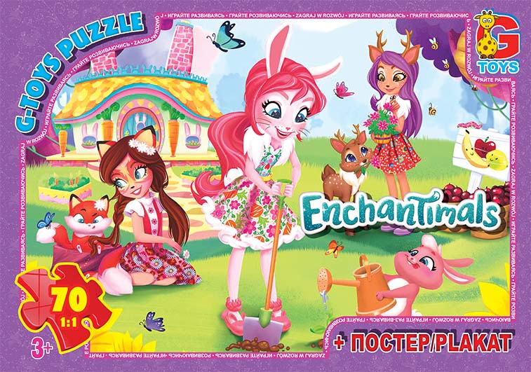 EA213 Пазли ТМ "G-Toys" із серії "Enchantimals", 70 ел.