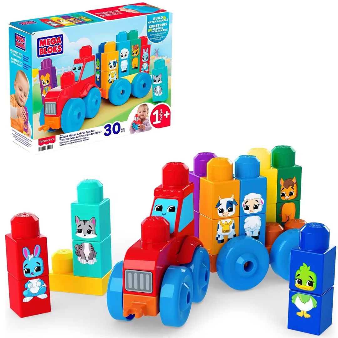 Конструктор "Трактор з тваринками" Mega Bloks
