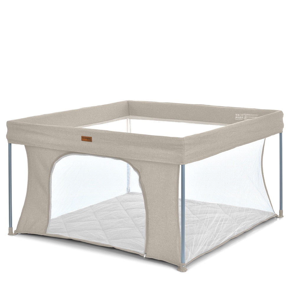Манеж ME 1196 SWIFT 4 Beige прямокут., дитячий, відкидн. бортик, вхід-змійка, бежевий.