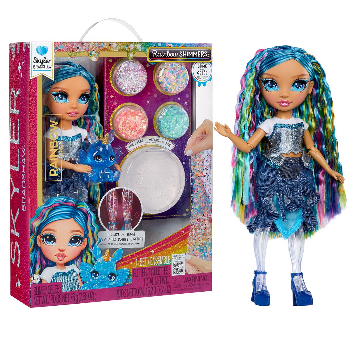 Ігровий набір з лялькою RAINBOW HIGH серії "Rainbow Shimmers" - СКАЙЛЕР (зі слаймом)