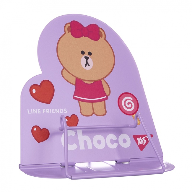 Підставка для книг фігурна Yes "Line Friends.Choco", метал