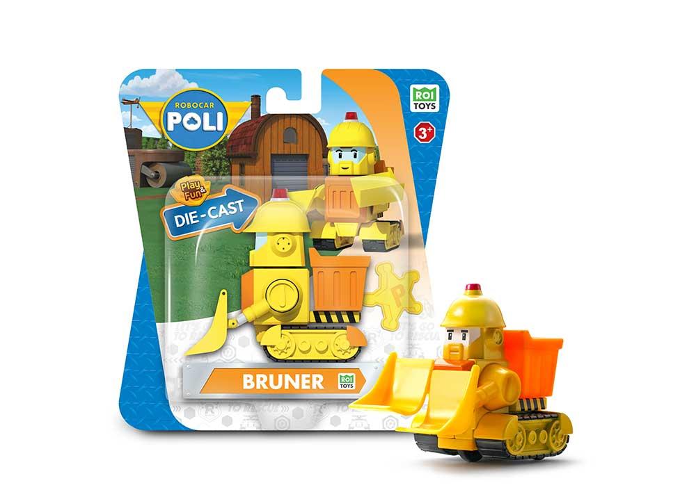 Металева колекційна машинка Робокар Брунер DIE CAST