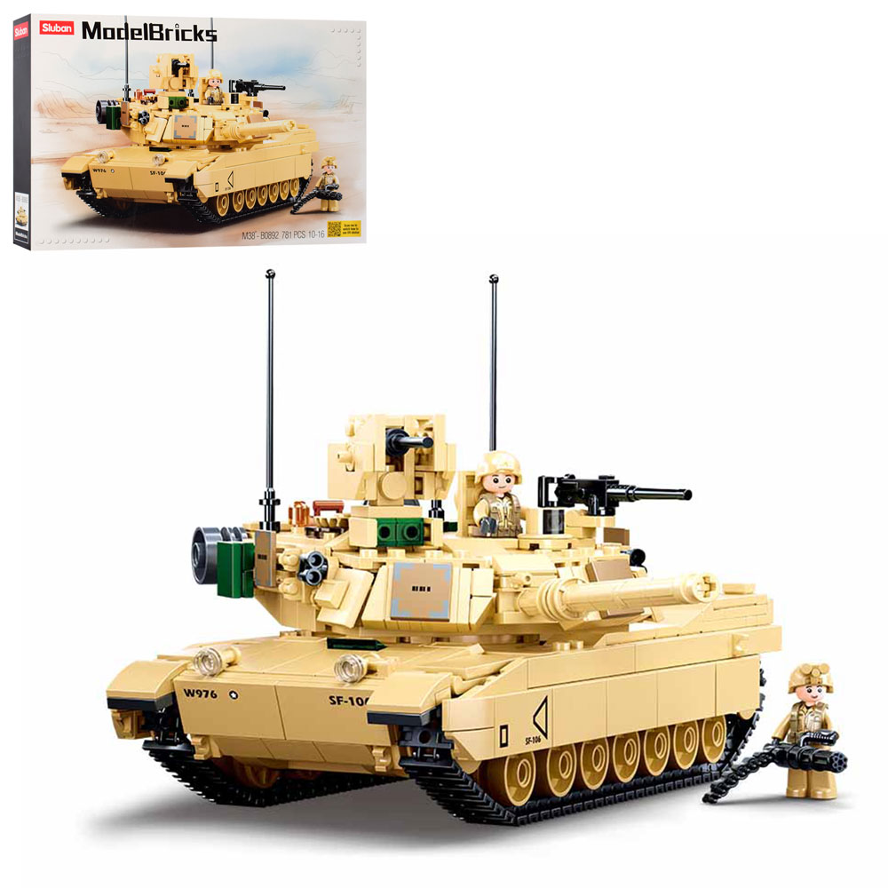 Конструктор SLUBAN M38-B0892 "Model Bricks": Танк, 781 дет.