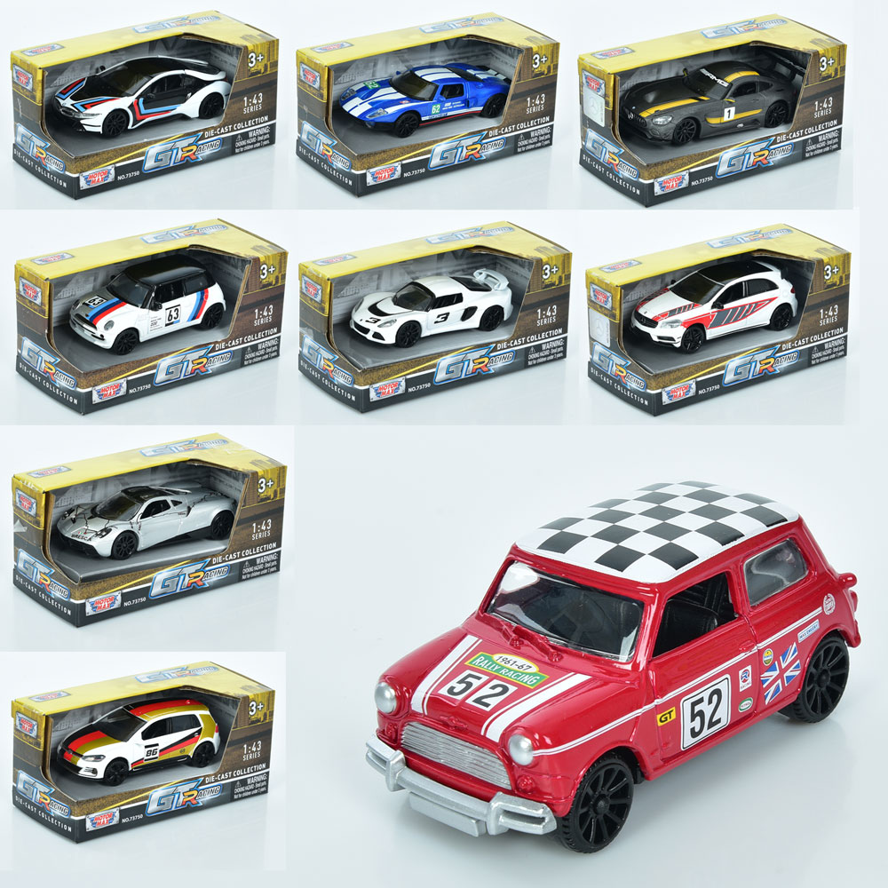 Машина 73750 1:43, мет., мікс видів, кор., 14-6,5-6,5 см.