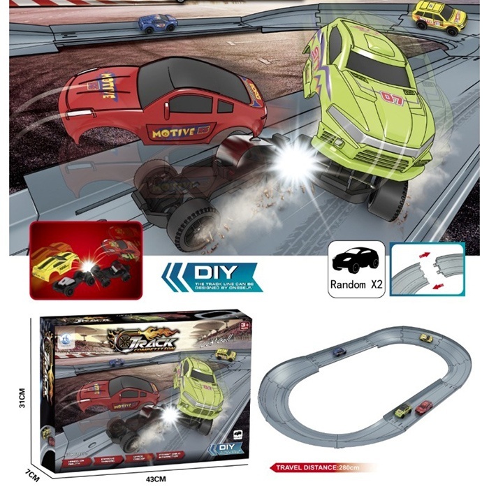 Трек 679-115B 113,8-69,3см,машина 2шт (інерція, 7,5см, знімний корпус), в кор., 43-31-7см