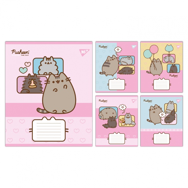 А5/12 кл. Yes Pusheen Funny, зошит учнівський шкільний