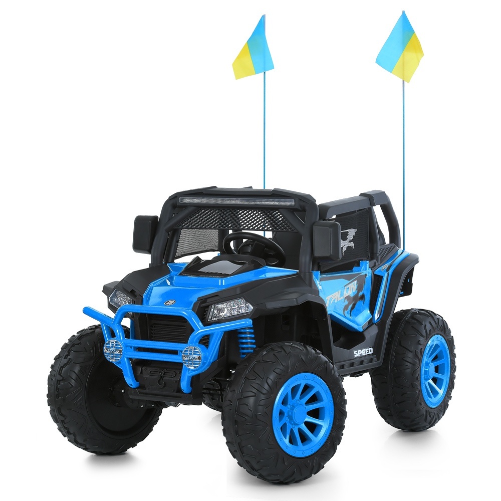 Джип M 6131EBLR-4(24V) радіокер.2,4G,4мот.45W,1акум.24V8AH,USB,MP3,TF,EVA,BT,шкіра,муз.,світло,синій