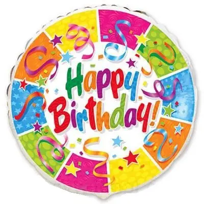 Фольга Happy birthday коло Flexmetal