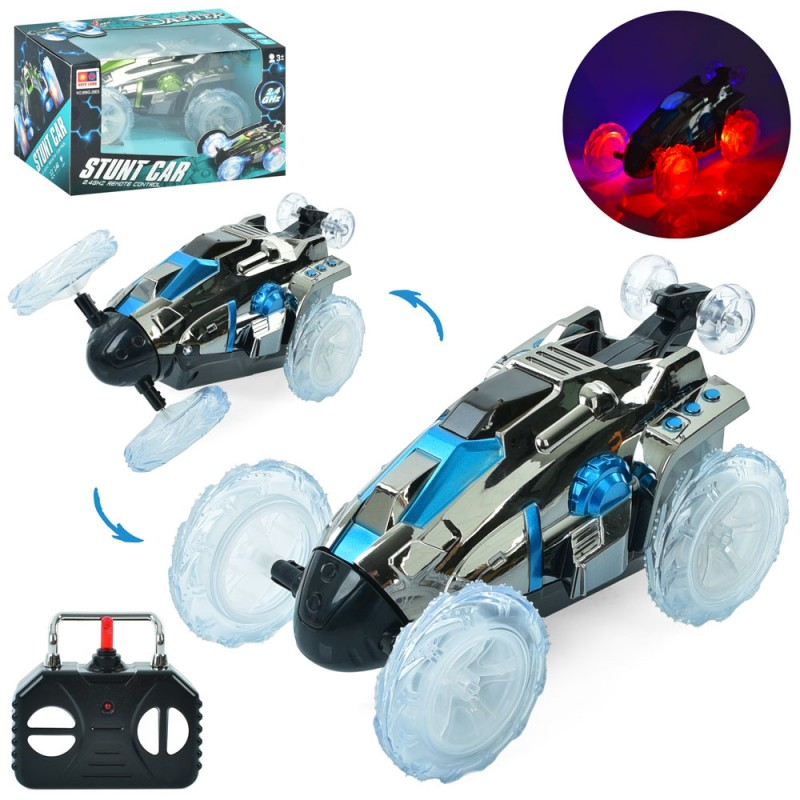 Машинка 999G-39ES радіокер., трюкова, 2 кольори, світло, бат., кор., 19-11-11,5 см.