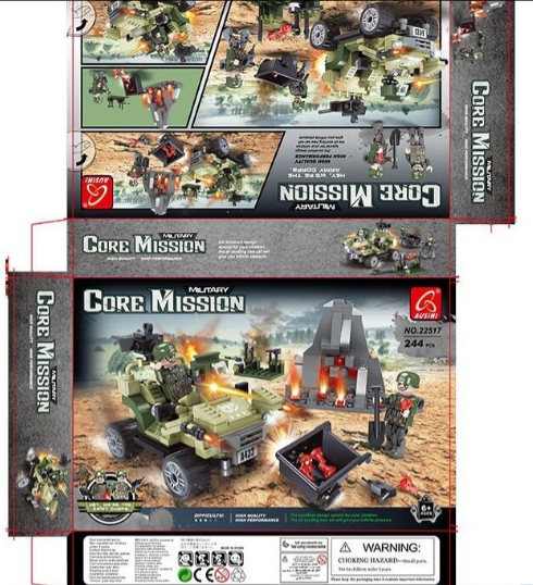 Конструктор AUSINI 22517 (36/2) "Основна військова місія", 244 деталі, в коробці 