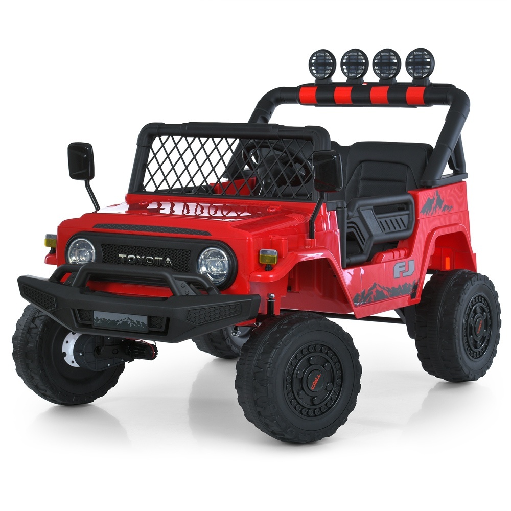 Джип 2566AEBLR-3(24V) 2,4G, 4 мотори35W,1 акум.24V7AH, EVA, шкіра, MP3, USB, BT,муз.,світло,червоний