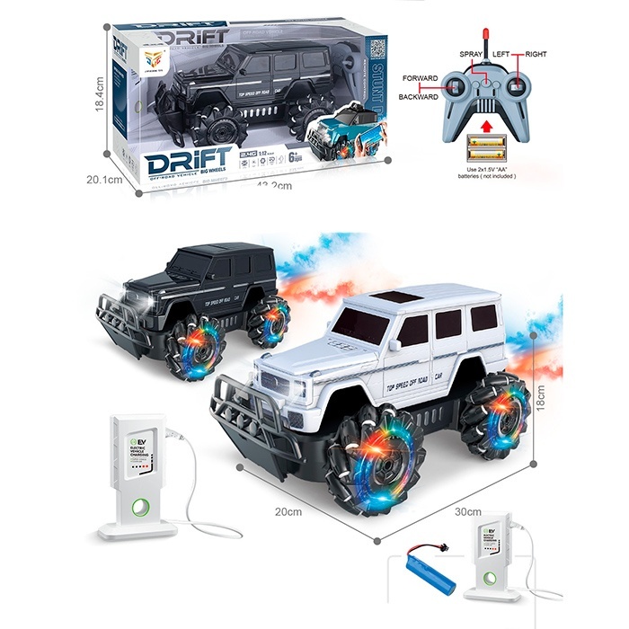 Джип 689S-150B радіокер.2,4G, акум, 28см, 1:12, пара/дим, світло, колеса-ролики, 4х4, USBзар/станція