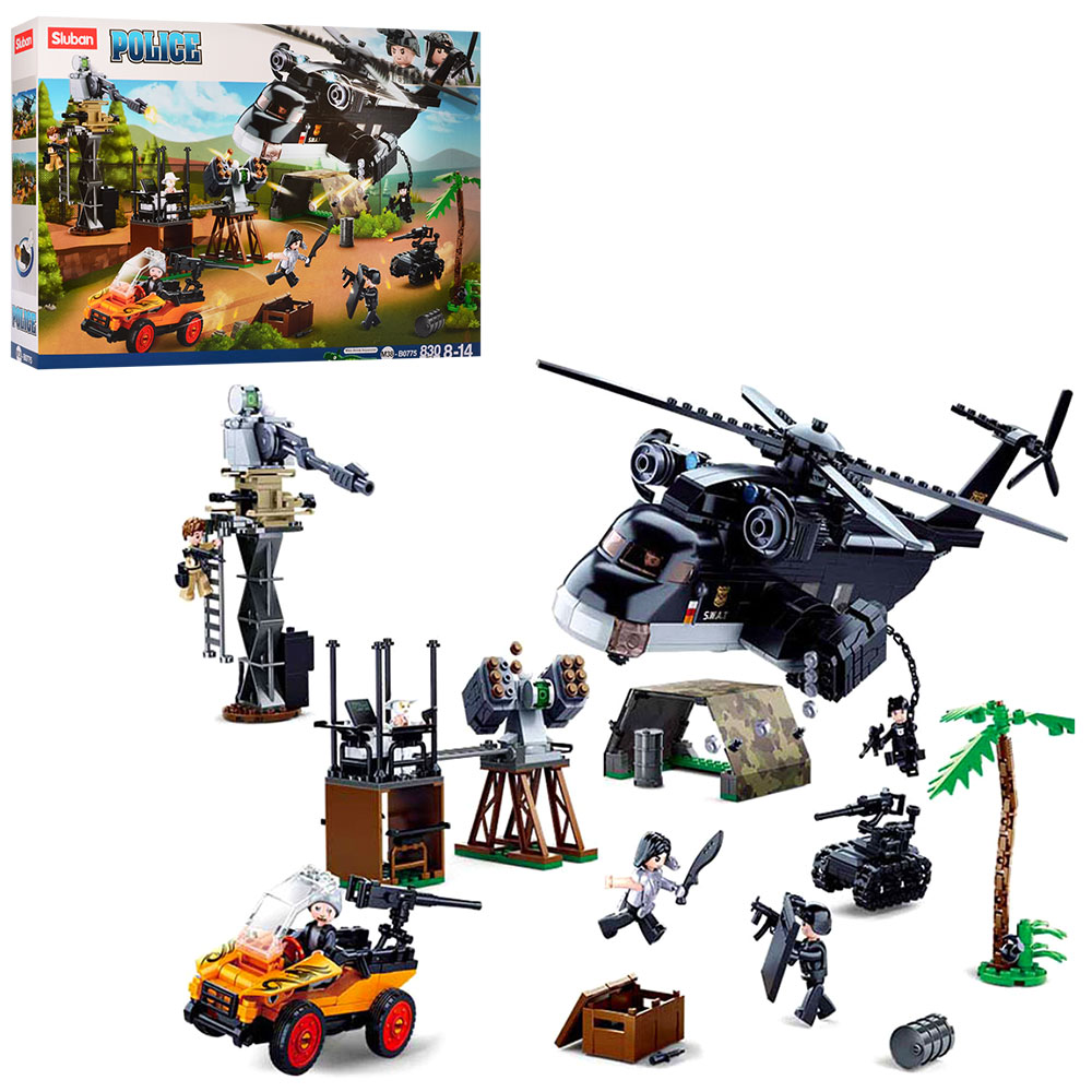 Конструктор SLUBAN M38-B0775 "Police": Атака на базу, 830 дет.