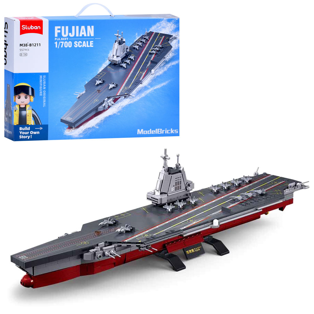 Конструктор SLUBAN M38-B1211 військовий, авіаносець, 1:700, 557 дет., кор., 47,5-33-7 см.