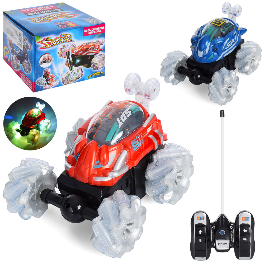 Машинка 999G-23AS радіокер., перевертиш, оберт 360, 2 вида, 2 кольори, світло,бат.,кор.,15-11,5-13см