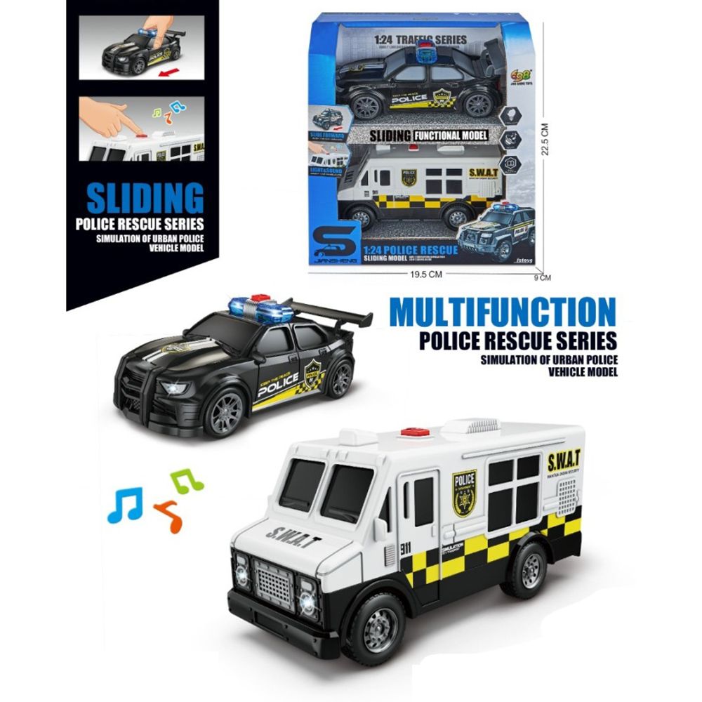 Транспорт спецслужб JS235-10 інерція,1:24,поліція,звук,світ,гум.кол.бат.кор.19,5-22,5-8,5см