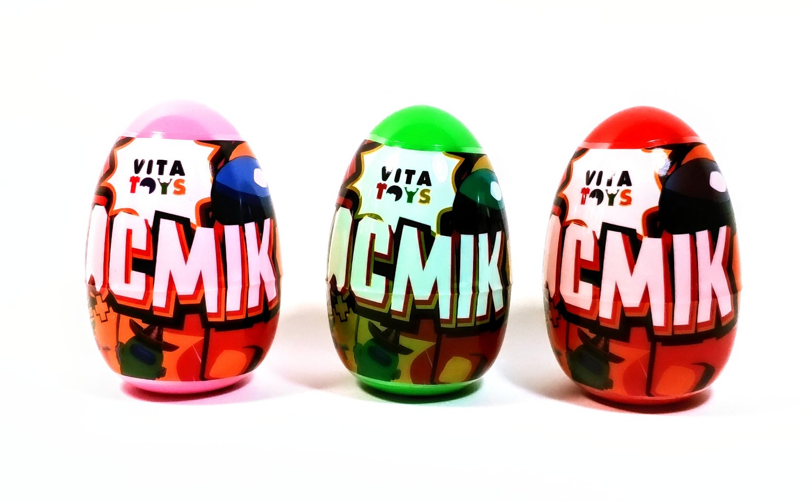 Шоубокс з Набором  "Яйце пластикове з вітамінкою та конструктором "Космік"