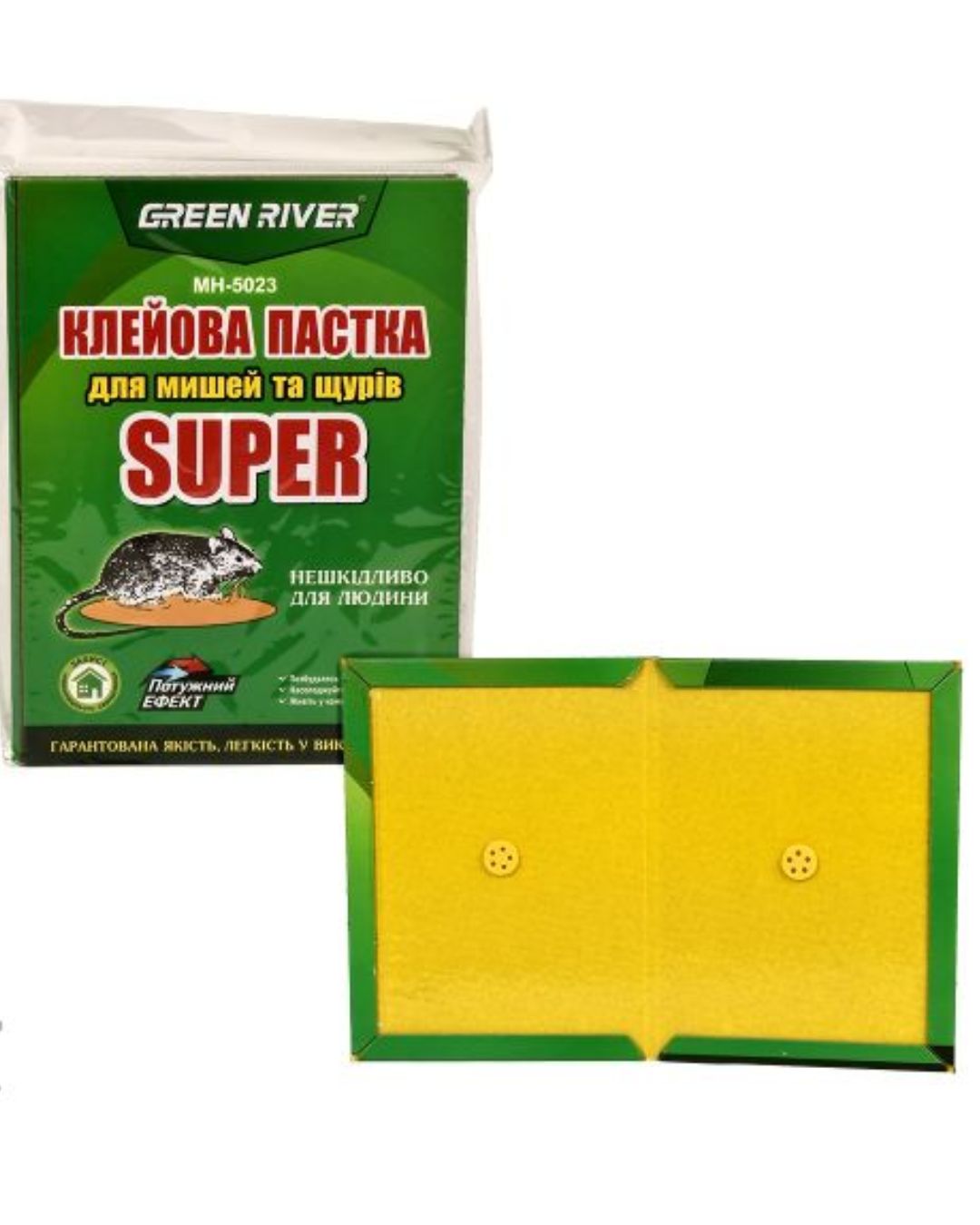 Мишоловка липка зелена "Super" 17*12см MH-5023