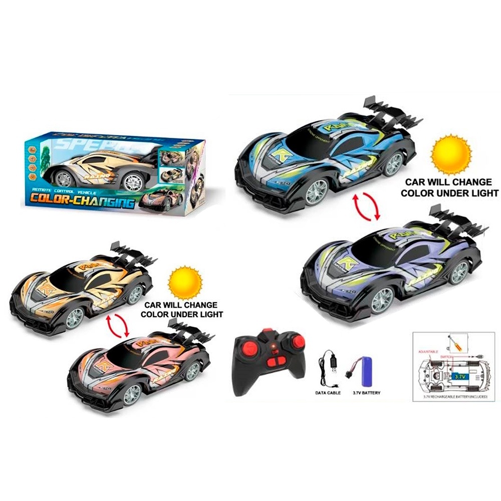 Машина YK2308 радіо/к2,4G,акум,1:18світ,міняє колір,корп.не б'єт,гум.кол,USB.2 кольори,кор.