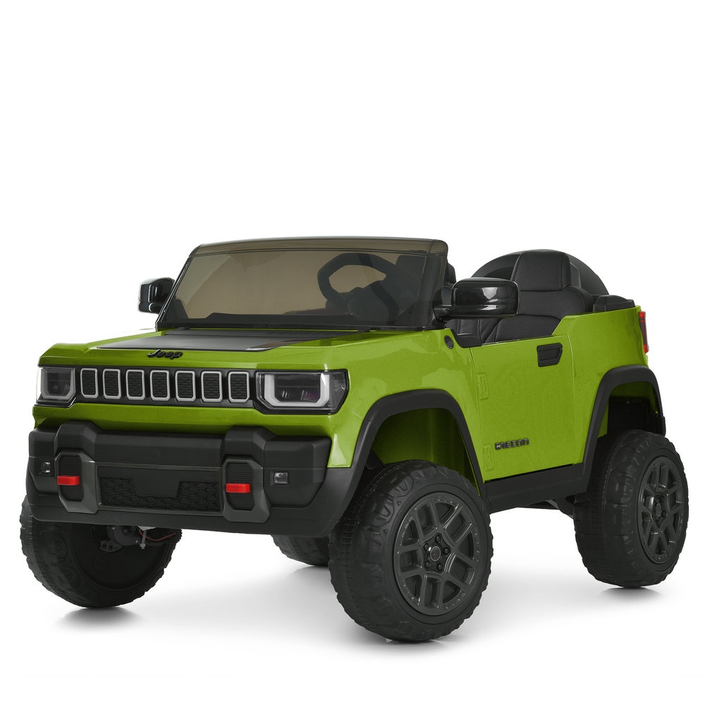 Джип JJ2500EBLR-5(24V) радіокер.2,4G, 2*25W/2*45W, 1*24V7AH, EVA, шкіра, TF, зелений