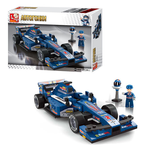 Конструктор SLUBAN M38-B0353 "Автоперегони": машинка, фігурки 2 шт., 287 дет.