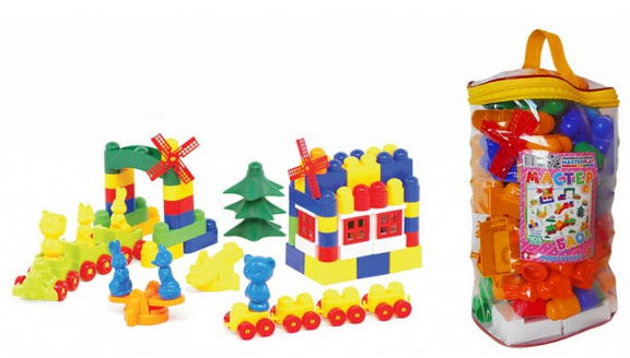 Конструктор "Майстер-Блок" №8 (105 деталей), пак. пвх 1-030 