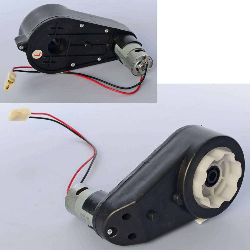 Редуктор в зборі з мотором M 4419-GEAR BOX для M 4419, отвір для осі 10мм., 12V,RPM10000, довж.19см.