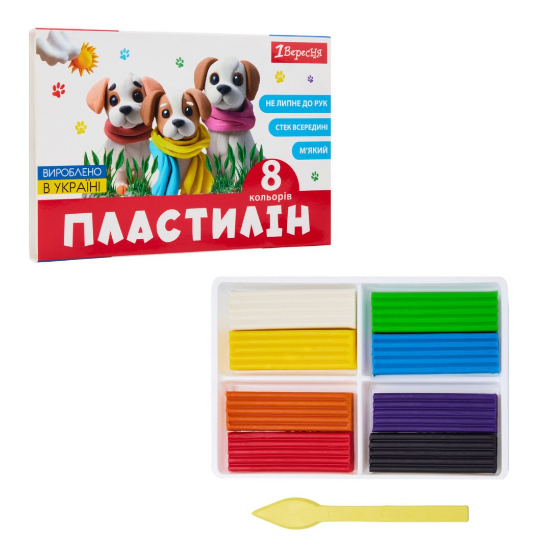 Пластилін 1Вересня, 8 кол., 160г "Classic"