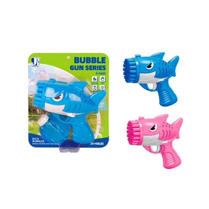 Мильні бульбашки P81778A пістолет-акула, запаска, 2 кольори, бат., лист, 21,5-25,5-8,5 см.