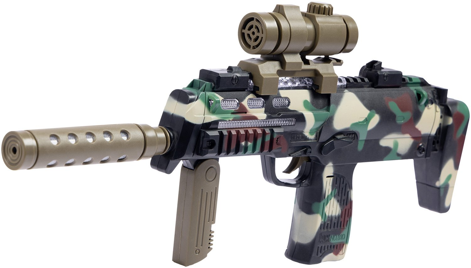 Автомат світло-звуковий ZIPP Toys Ловкий тигр к:камуфляж