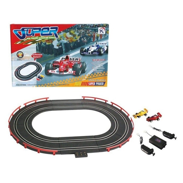 Трек 2160 довжина 175см,дист.кер.(пульт на шнурі 2шт), машина 10см 2шт, на бат.USB шнур,в кор.