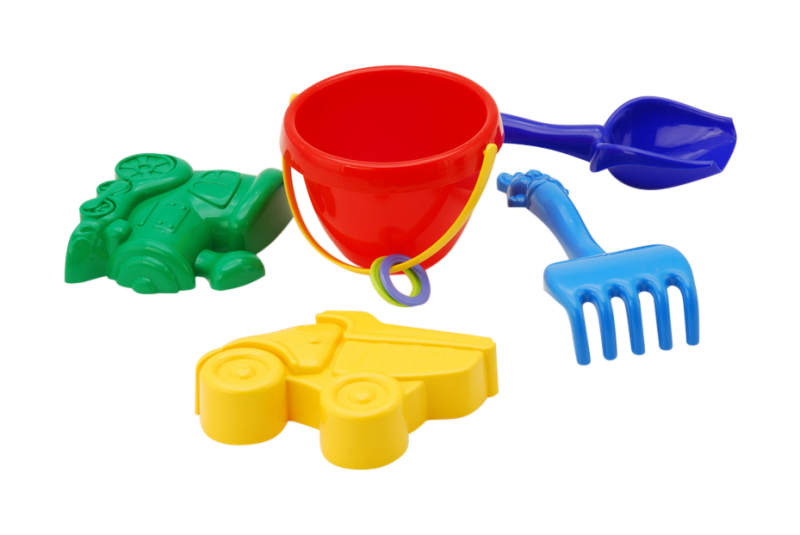 Пісочний набір "Кувшинка" №2 (відерце, лопа. І граб. ЛГ4, дві пас. П4), сітка п / м, гр.уп .: пак. п / е