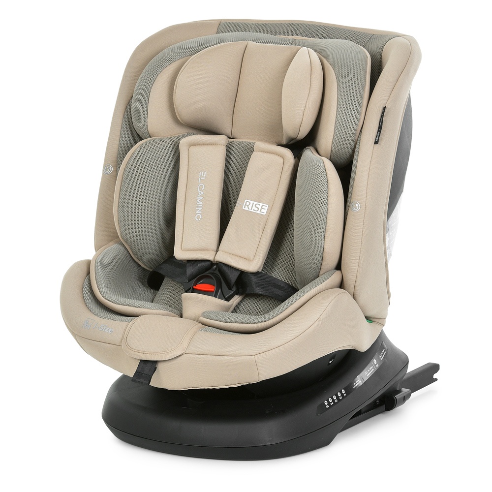 Автокрісло El Camino i-RISE ME 1207 Beige дитяче, i-SIZE R129, зріст дит.40-150см,рег.підг.360⁰,беж.