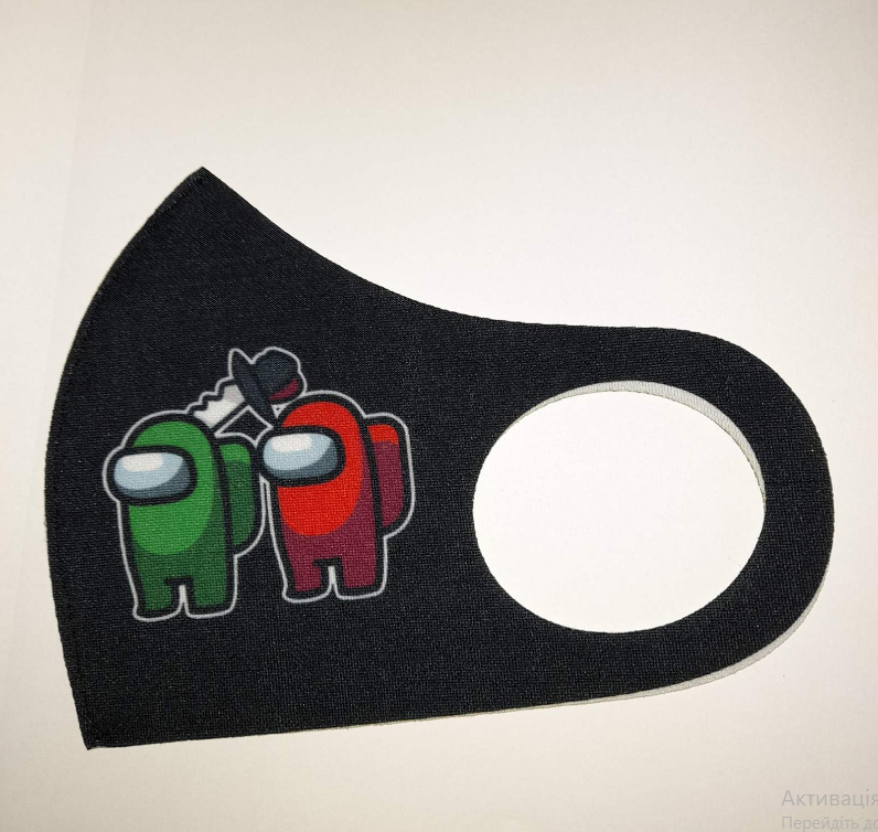 Маска Pitta Print M Among Us Duo Red & Green Knife Black																						