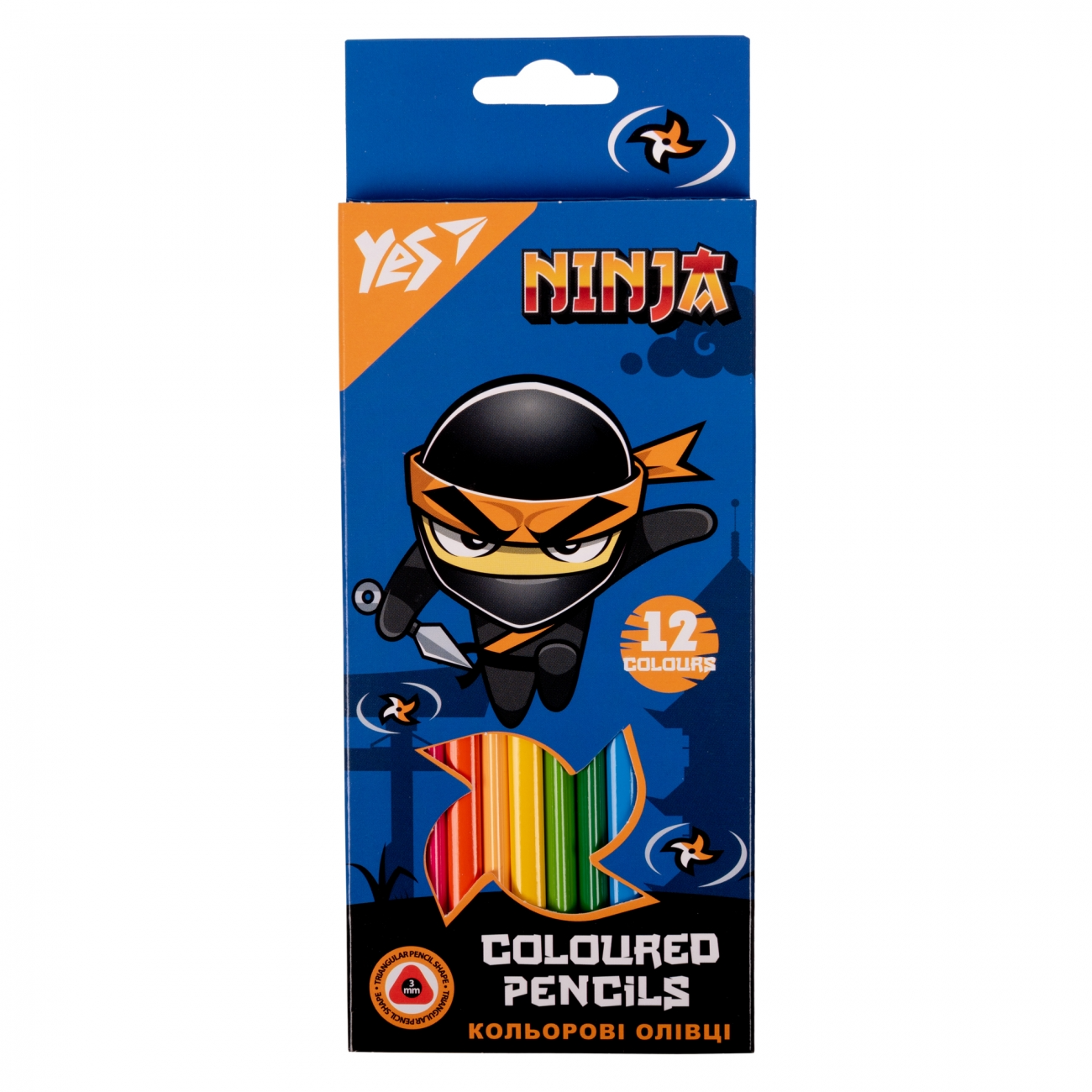 Олівці кольорові YES 12 кол. "Ninja"
