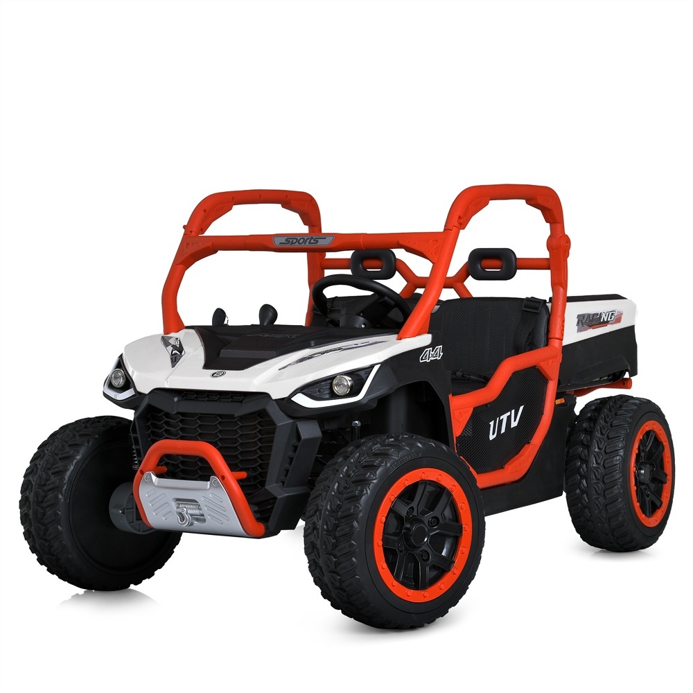 Джип M 6014EBLR-7(24V) 2,4 радіокер., 1акум.24V10AH,4 мотори 75W,USB,TF,EVA,муз.,світло,помаранчевий