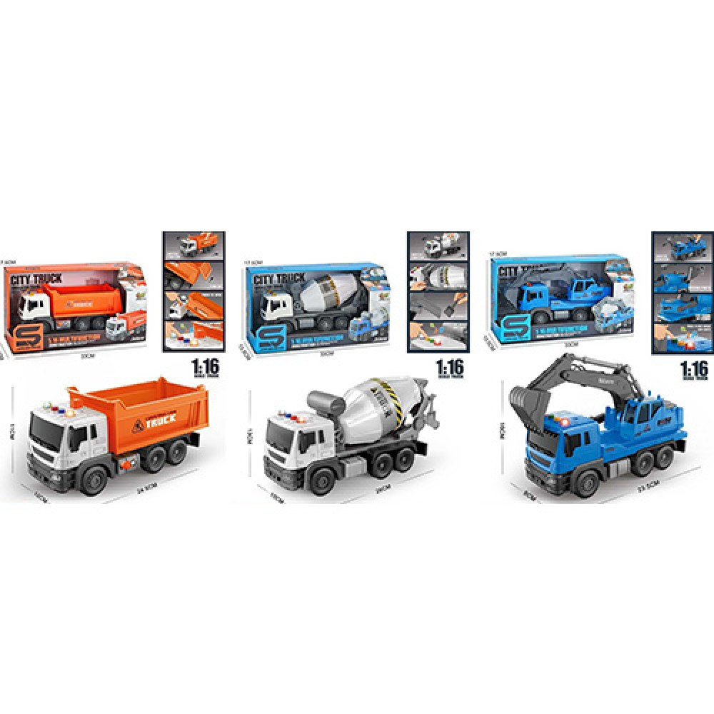 Будтехніка JS101-02B-103A інерц., 3 види, муз., світло, бат., кор., 33-17,5-13 см.