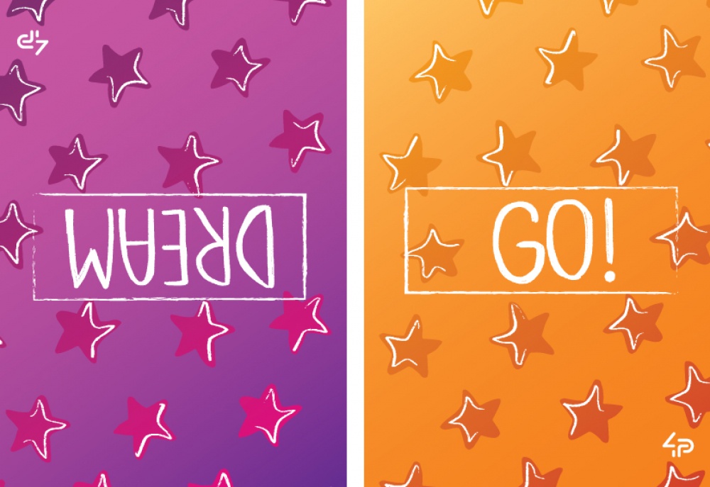 Блокнот TM Profiplan Two in one "Dream/Go", four (stars) A5 mini