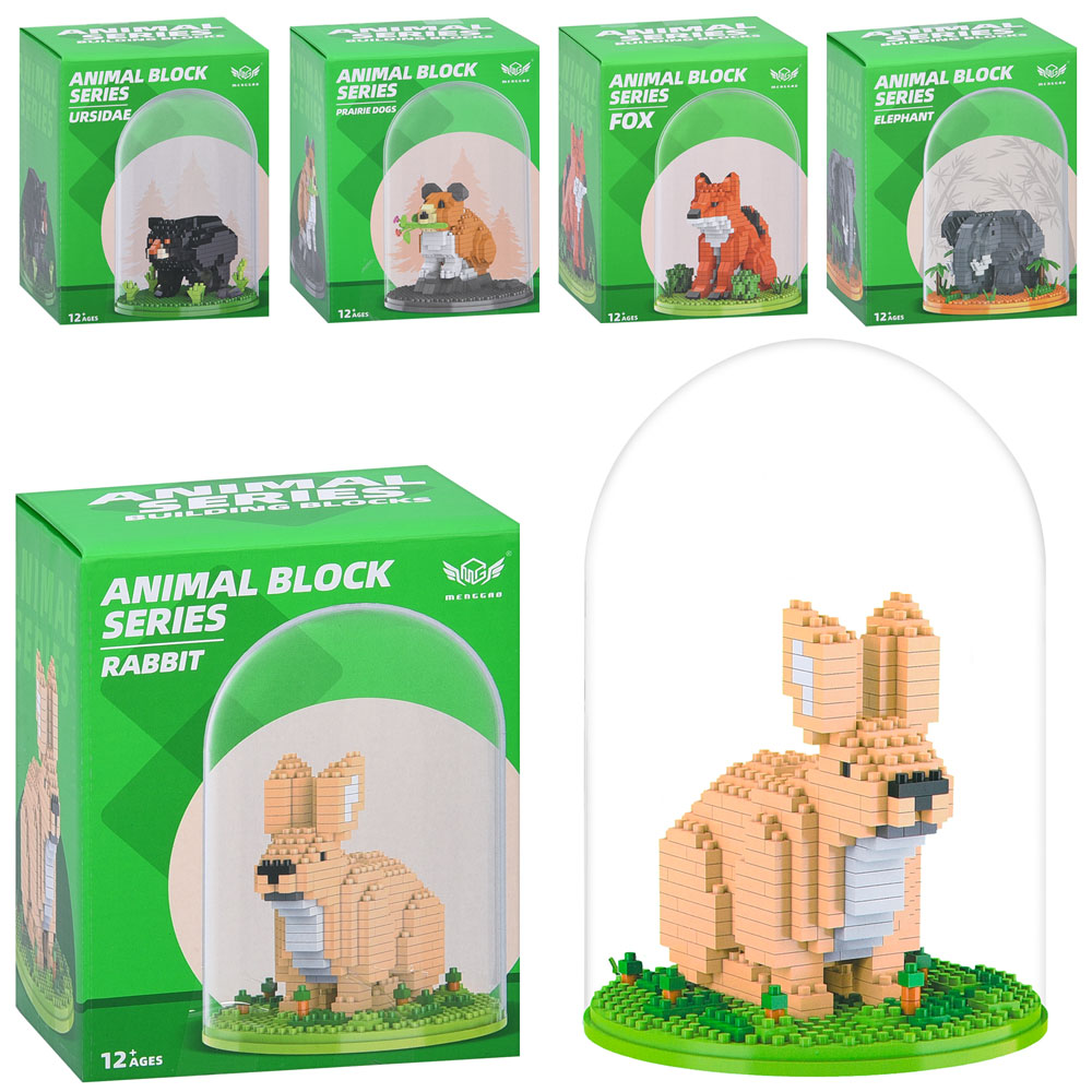 Конструктор MG1364B-D-E-MG1363D-MG1362Eтварина, колба,5 видів, в кор-ці, 13-17-13см