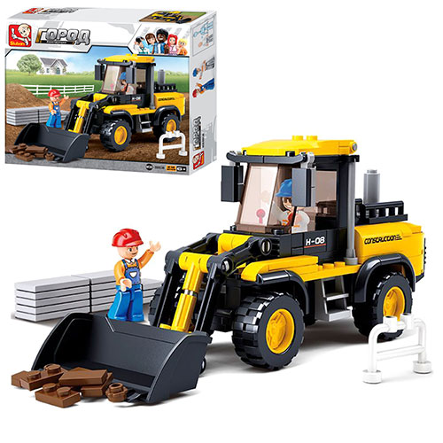 Конструктор SLUBAN M38-B0538 "Місто": бульдозер, фігурки, 212 дет.28,5-23,5-5,5см