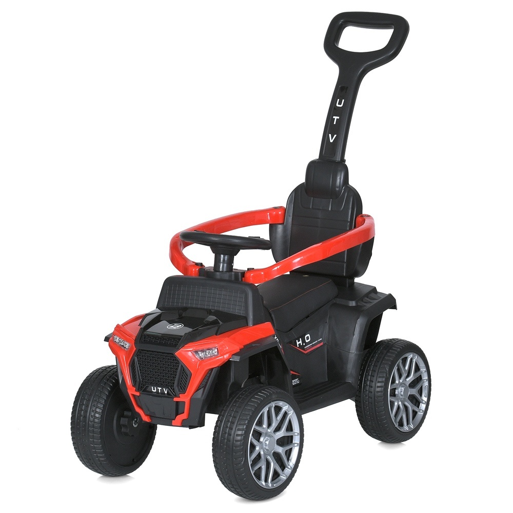 Квадроцикл M 4803EL-3 2в1, кат.-толок.,батьківс.ручка,1*6VAH,1*25W,муз,світло,USB,EVA,шкіра,червоний
