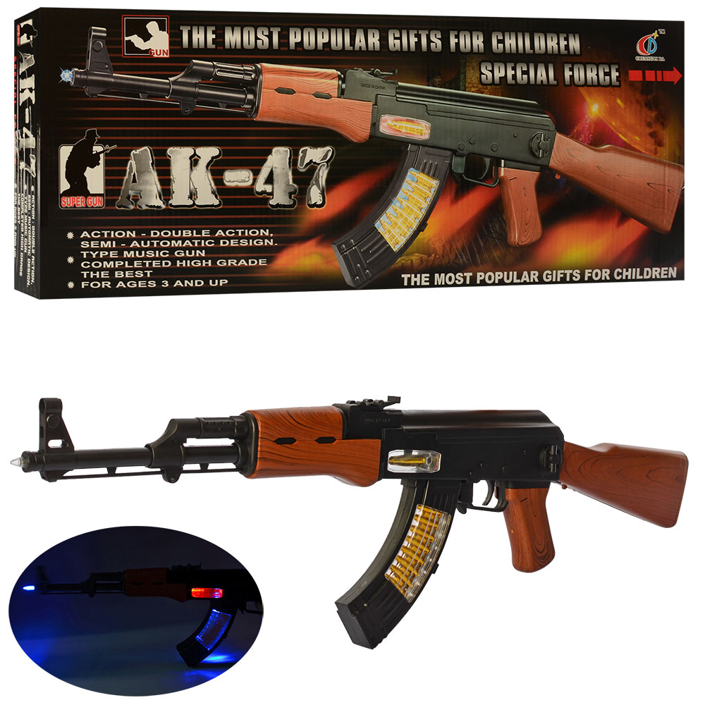 Автомат 800B-1-2 вібро, мікс видів, муз., світло, бат., кор., 53-21-5 см.