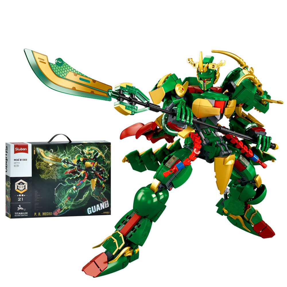 Конструктор SLUBAN M38-B1303 робот-воїн, 28,1см, 687дет, в кор-ці, 47,5-33-7см