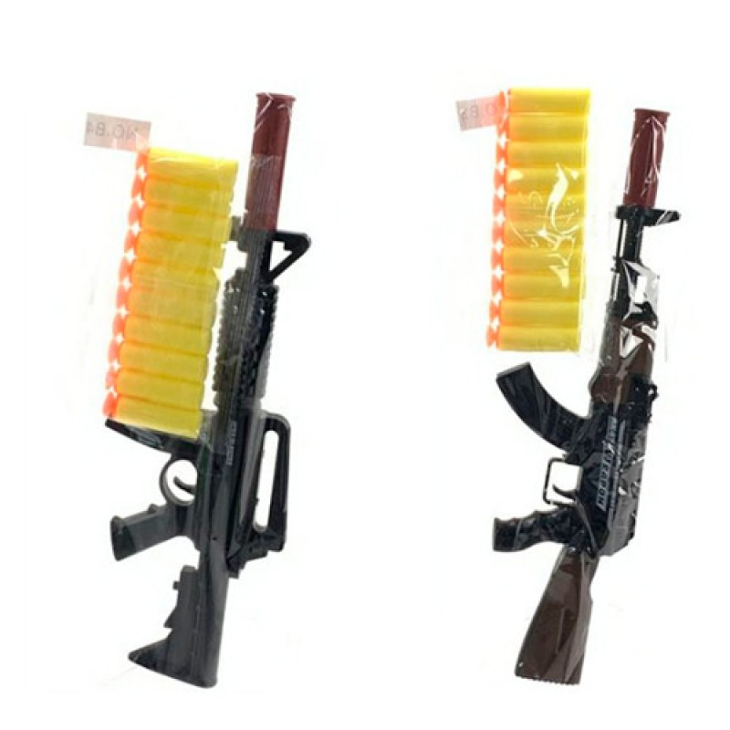 Автомат B3-4 м'які кулі присоски 10 шт., 2 види, кул., 33-13-3 см.