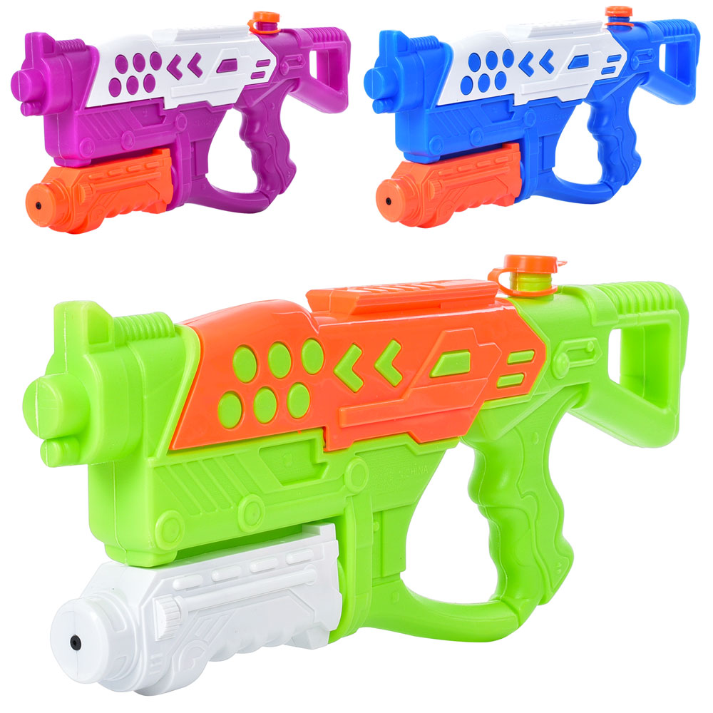 Водяний бластер MR 1010 розмір великий, помпа, 3 кольори, кул., 51-21-4,5 см.