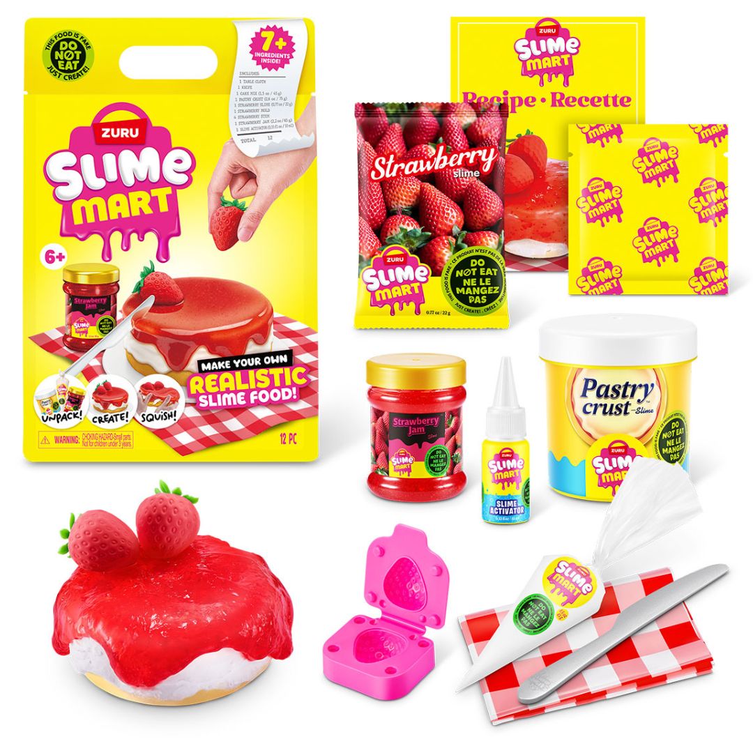 Ігровий набір зі слаймами SLIME MART серії "Shopping Bag" – ПОЛУНИЧНИЙ ЧИЗКЕЙК