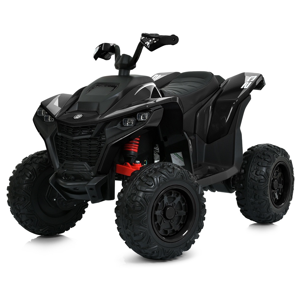 Квадроцикл M 6128EBLR-2(24V) радіок.2,4G,4мот.75W,1акум.24V7AH,USB,TF,BT,EVA,шкіра,муз.,світло,чорн.